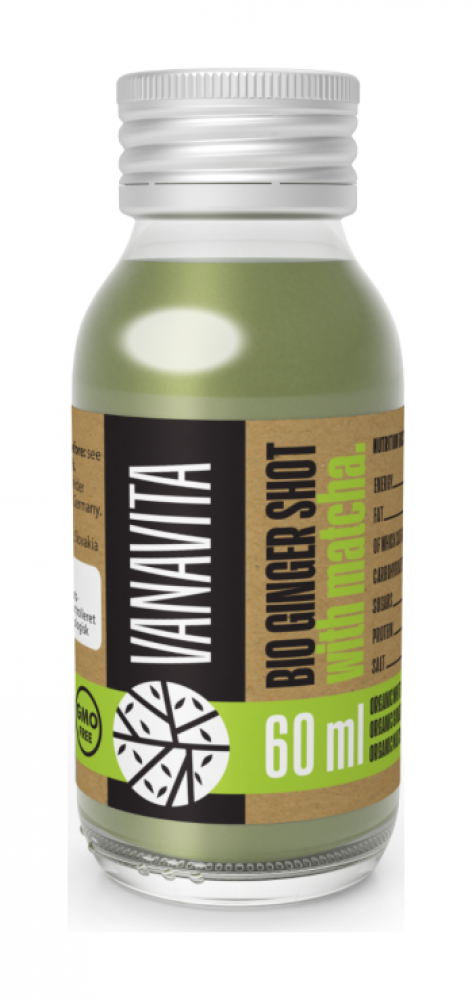 BIO Zázvorový shot s matchou - VanaVita 60 ml