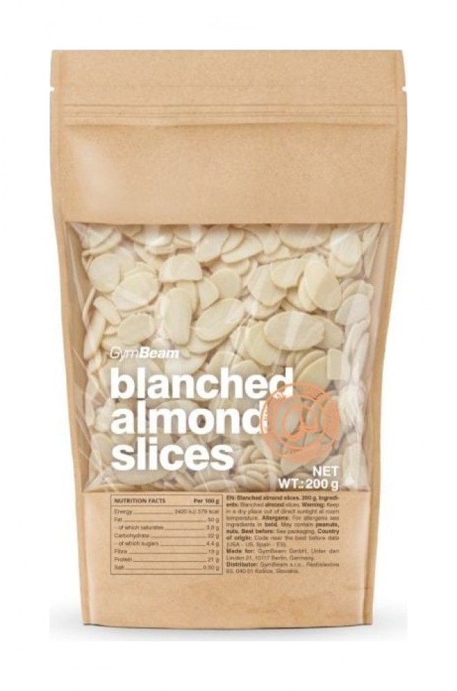 Loupané mandle plátky 200 g