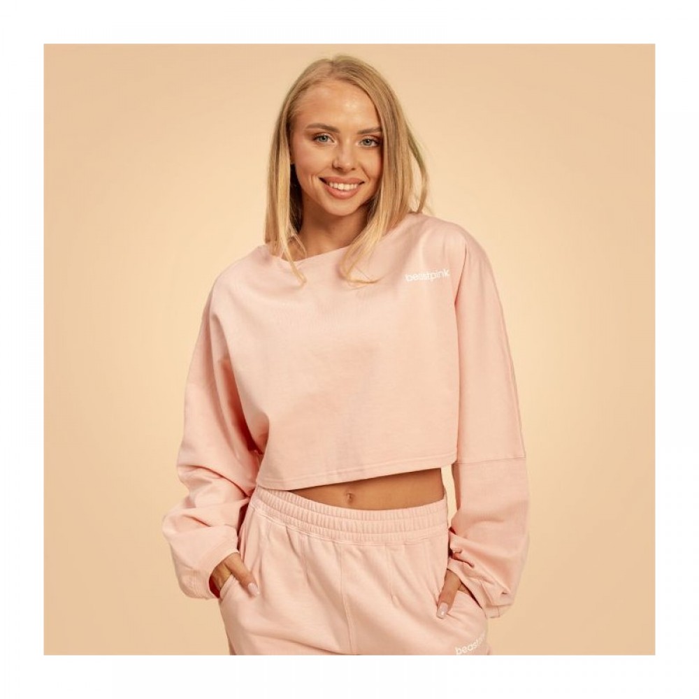 Dámská mikina Cropped Bliss Pink - BeastPink 