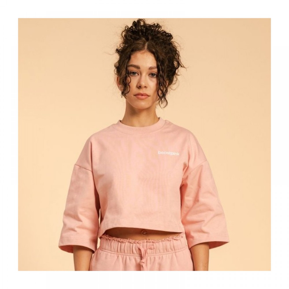 Dámské tričko Cropped Serenity Pink - BeastPink 