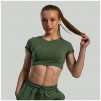 Dámské triko Essential CropTop Cedar Green - STRIX  