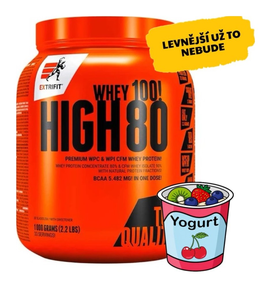 AKCE High Whey 80 1000 g fruit yoghurt
