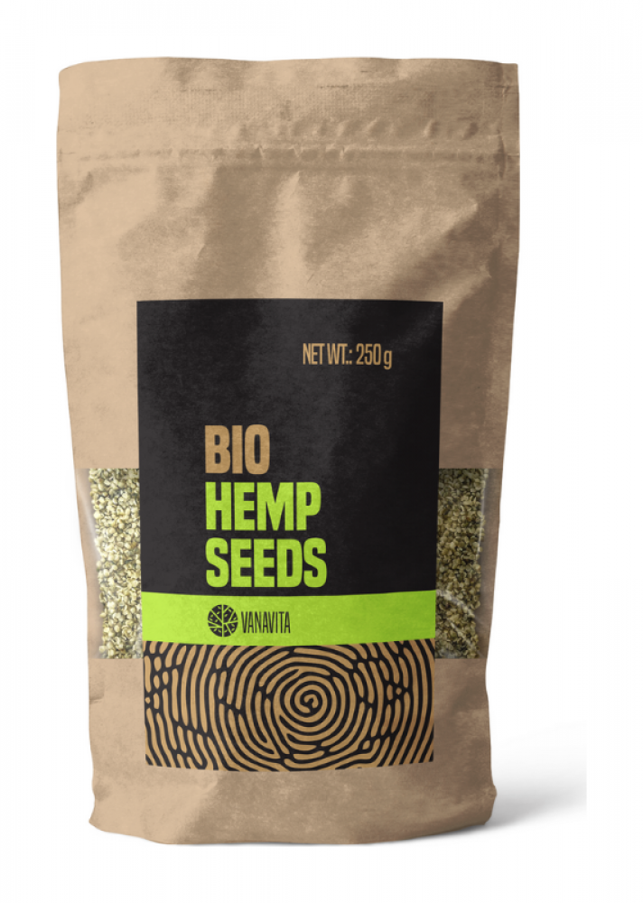 BIO Konopná semínka - loupaná - VanaVita 250 g