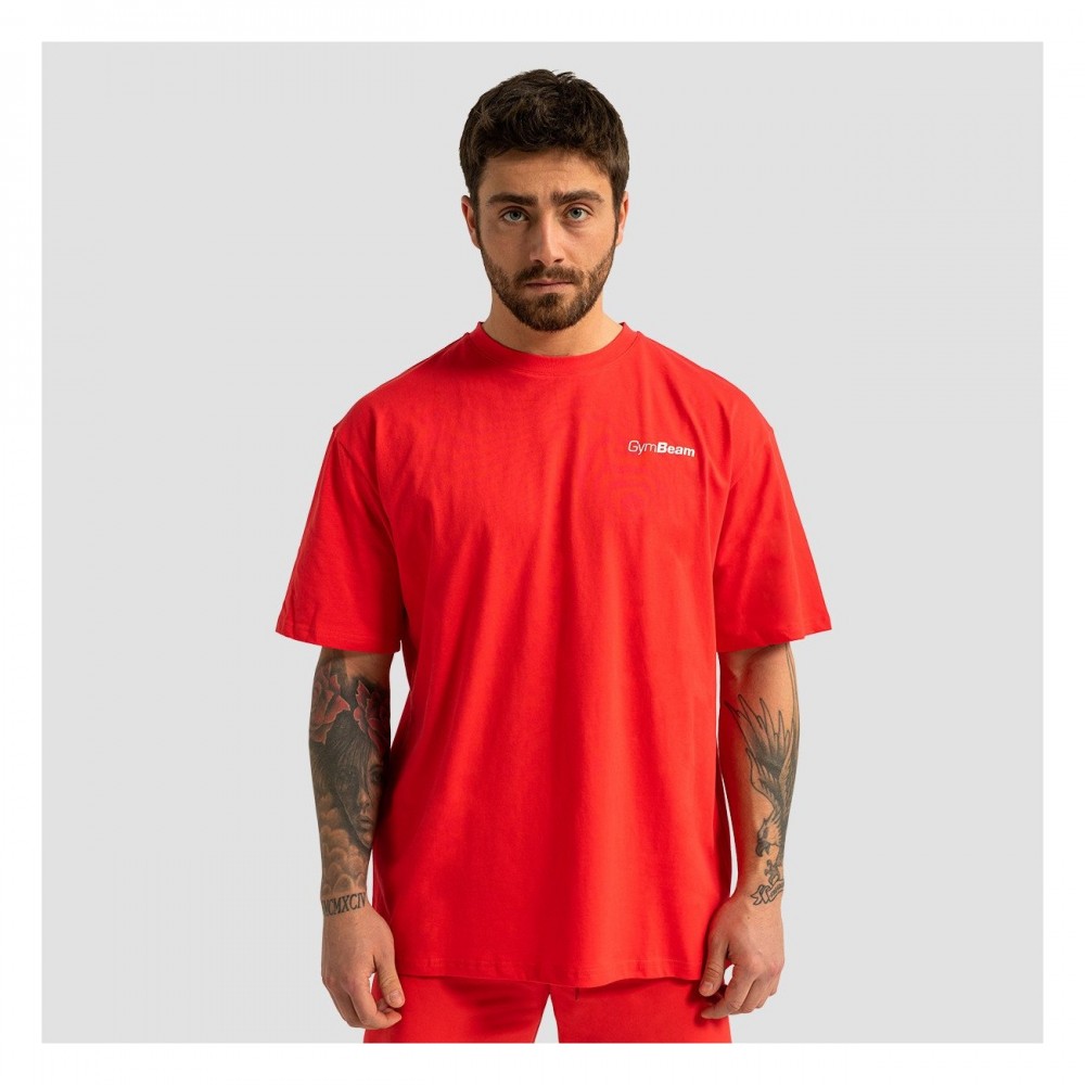 Tričko Oversized Limitless Hot Red 
