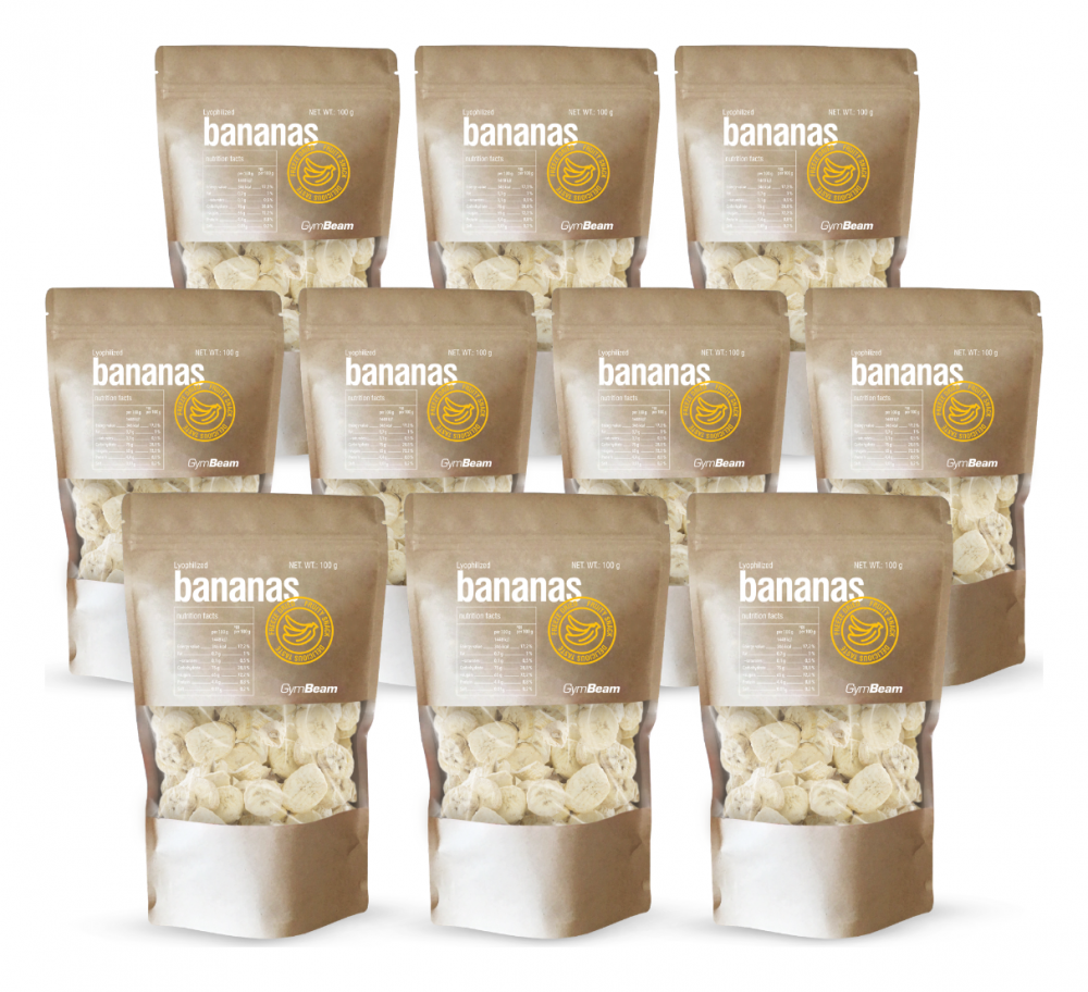 Lyofilizované banány 10 x 100 g