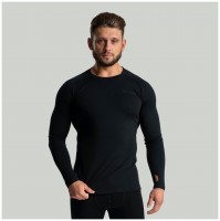 Tričko s dlouhým rukávem MERINO I Black - STRIX  