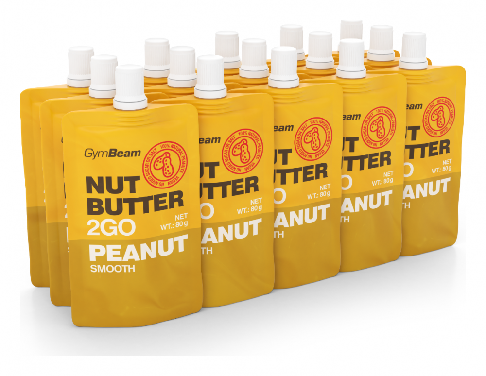 Ořechové máslo 2GO - arašídové máslo 15 x 80 g