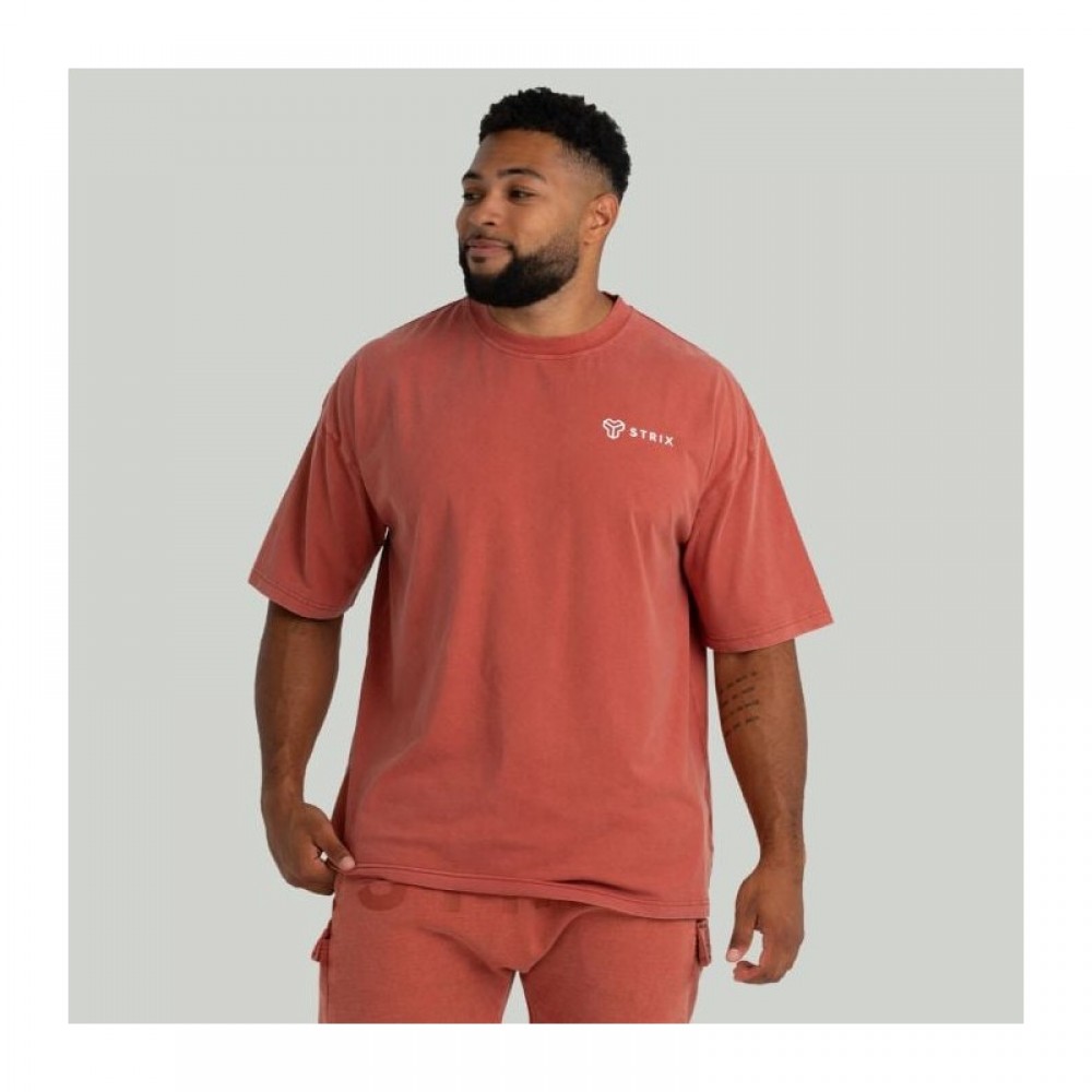 Tričko Oversized Washed Terra - STRIX 