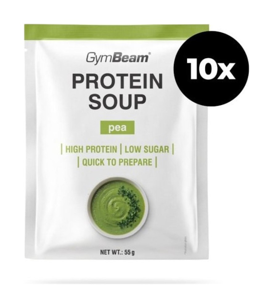 Proteinová hrachová polévka – GymBeam 10 x 55 g