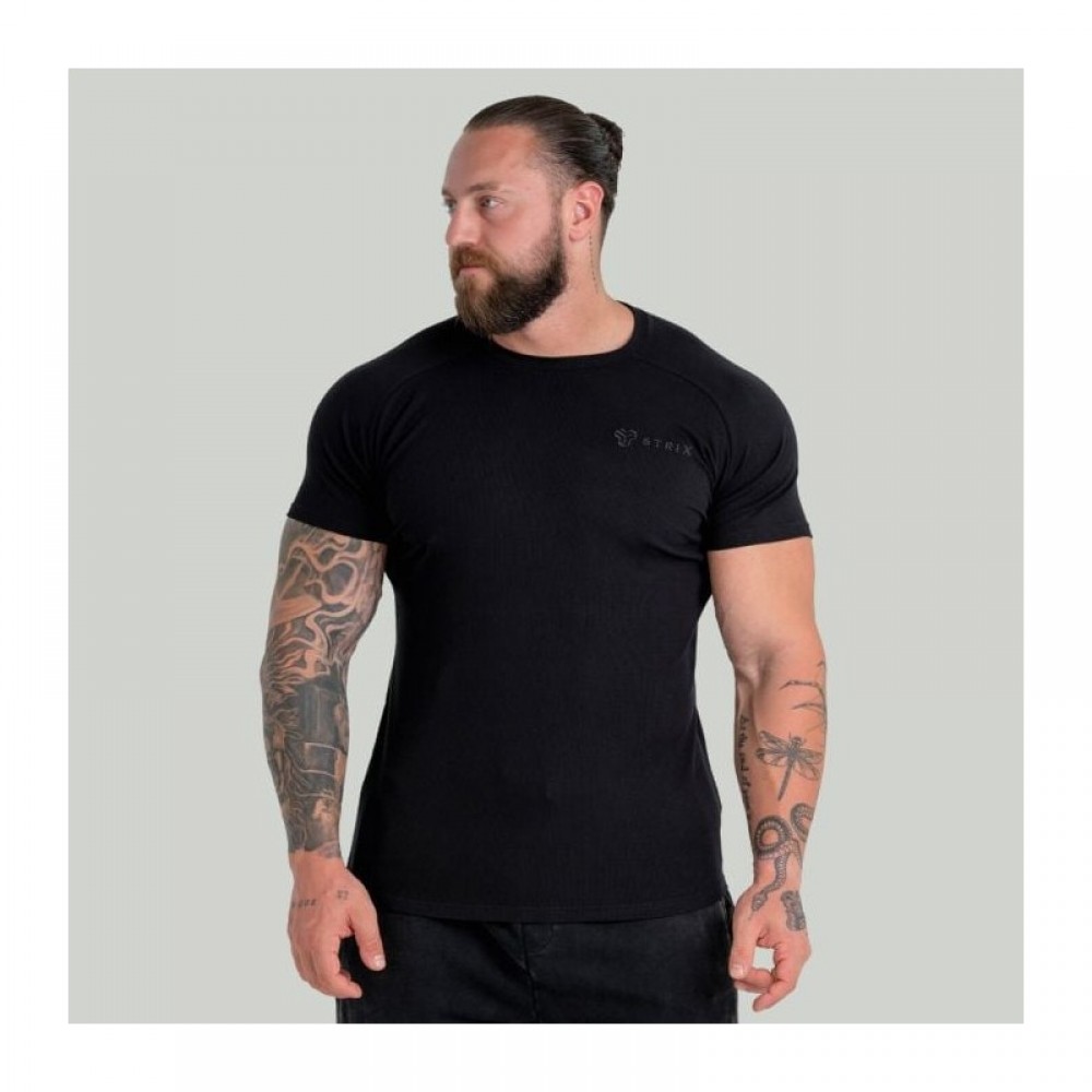 Tričko Ribbed Black - STRIX 