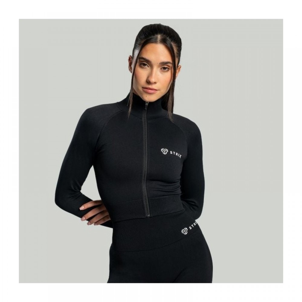 Dámský top Cropped Seamless Black - STRIX 