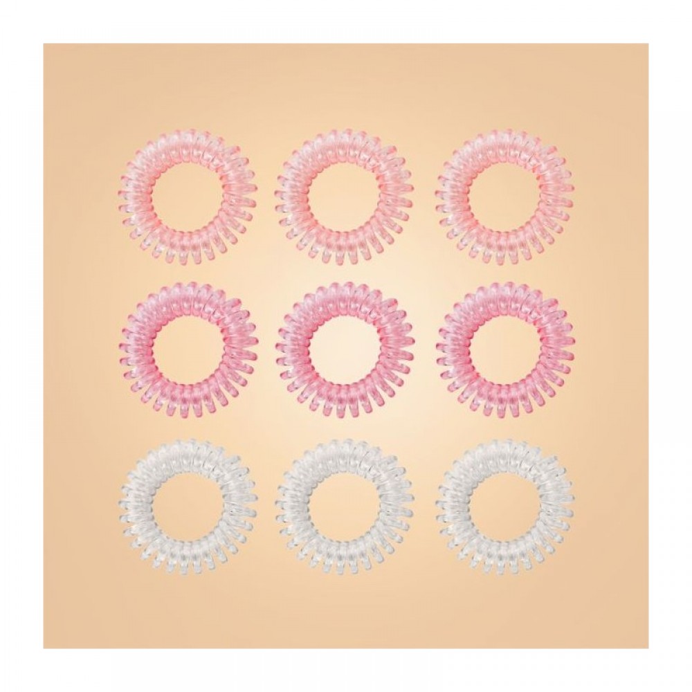 Set spirálových gumiček do vlasů pink - BeastPink 