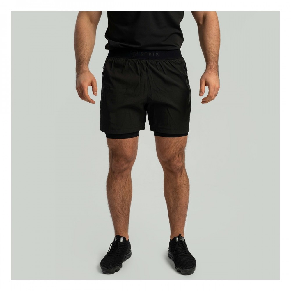 Šortky 2in1 Black - STRIX 