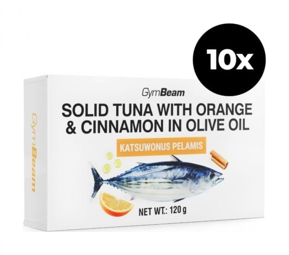 Tuňák v olivovém oleji s pomerančem a skořicí 10 x 120 g