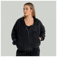 Dámská mikina Zip Washed Black - STRIX  