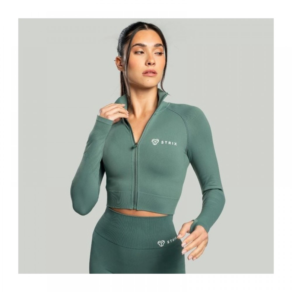 Dámský top Cropped Seamless Moss - STRIX 