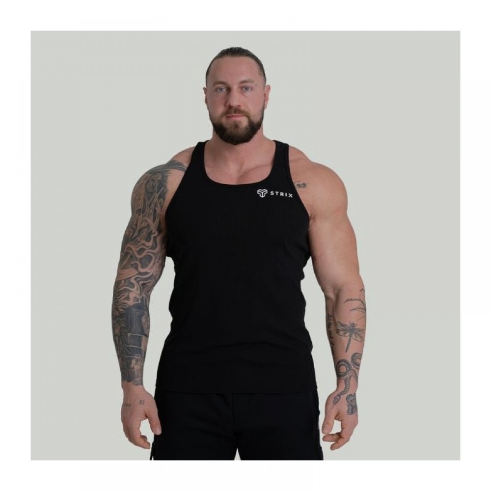 Tílko Ribbed Black - STRIX 
